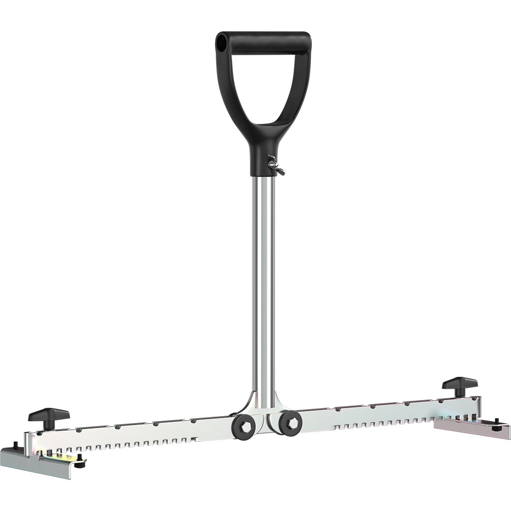 LANGFIT® Fliesenheber - Rückenfreundlich durch extra langen Griff - 30 bis 62cm - Für schmale Fugen ab 3mm - Schonend für Rücken und Hüfte - Made in Germany - MS-FH2062L