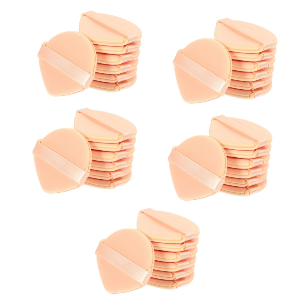 Beavorty 35piezas Esponjas De Maquillaje Para Uso Seco y Húmedo Para Polvos Sueltos y Bases Líquidas Lavables y Reutilizables Color Suave Accesorios De Maquillaje Multifuncionales