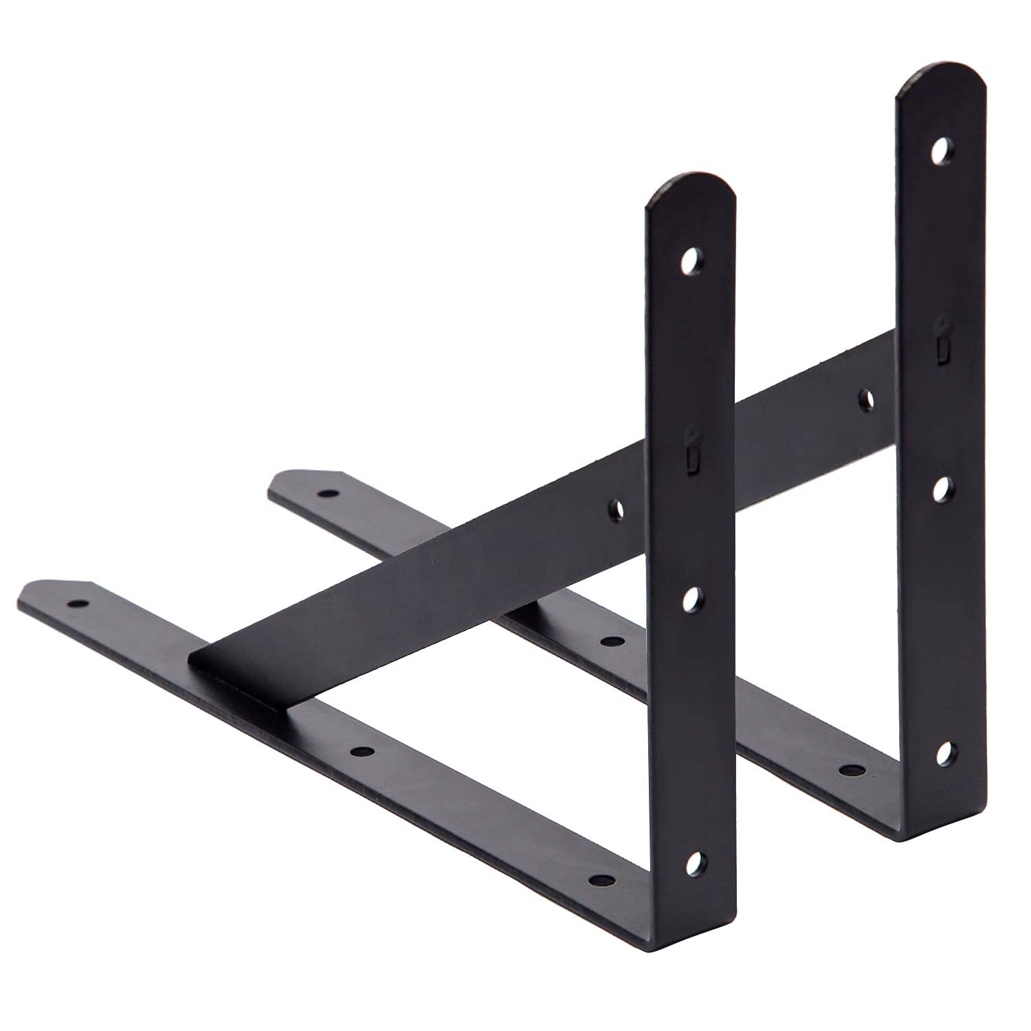 AWX Heavy Duty Shelf Brackets 12 inches x 8 inches with Screws 8 Pack