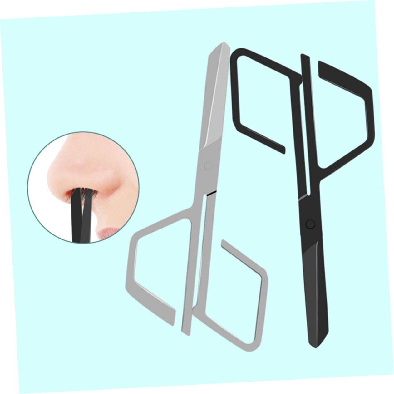 CALLARON Ergonomic Nose Hair Scissors Stainless Steel Eyebrow Trimmer Hair Trimmer Beauty Scissors Eyebrow Clip for Safe Easy Use
