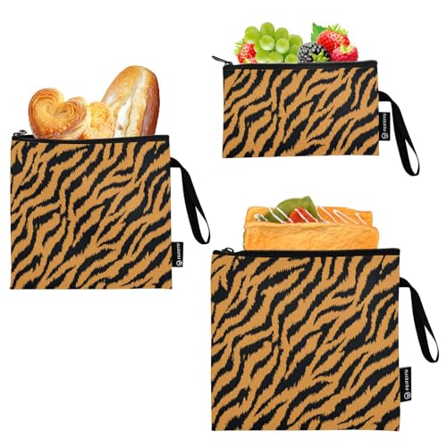 Bolsa reutilizable para snacks con diseño animal 3 unidades miniatura 2