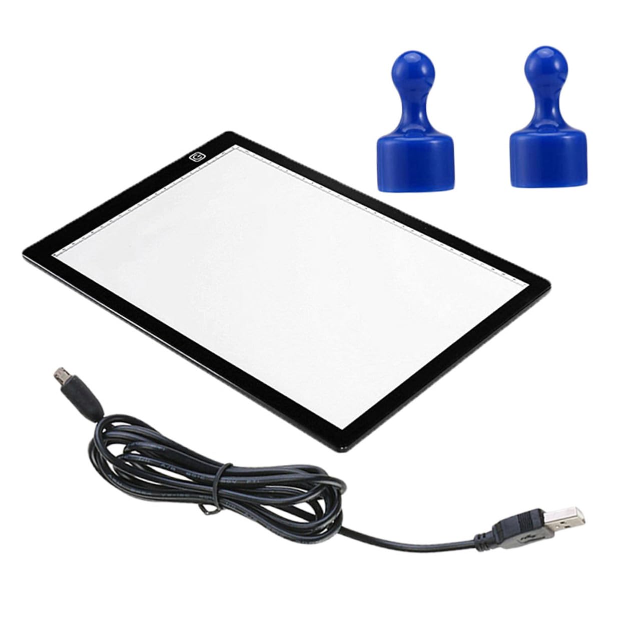 SHINEOFI Table Lumineuse de Traçage A4 LED Portable en Acrylique, Faible Consommation, avec Règle Intégrée, Câble USB et Aimants pour Dessin Professionnel et Scrapbooking