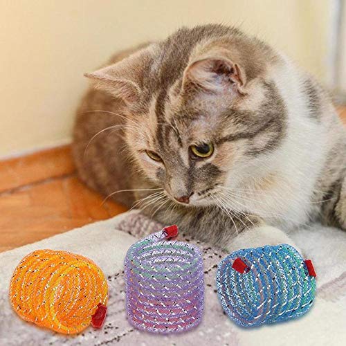 Brinquedo de mola para gatos Suxgumoe, 5 peças coloridas para animais de estimação e gatos interativ