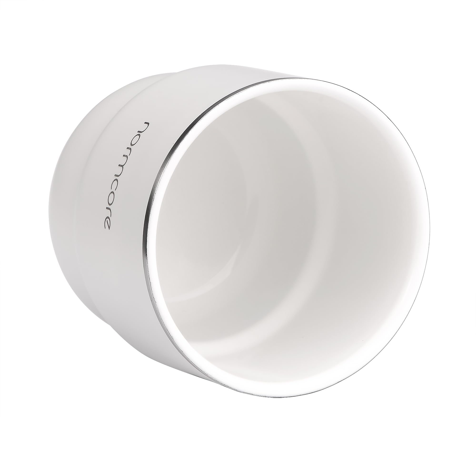 Normcore Zestaw 2 filiżanek do kawy espresso, 200 ml, kubek do kawy z powłoką ceramiczną, 210 ml, kubek do espresso z podwójną ścianką do kawiarni, mokki, latte, cappuccino, herbaty, biały