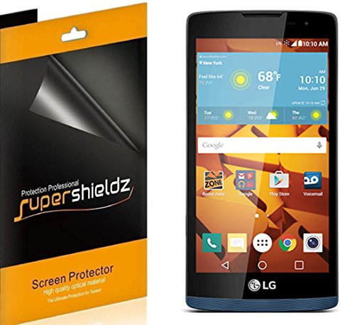 (6 Pack) Supershieldz Designed for LG Tribute 2 and LG Tribute Duo Screen Protector, High Definition Clear Shield (PET)