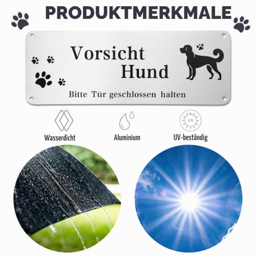 Maxmoc Vorsicht Hund Schild,2 Stück Hundeschilder Warnung
