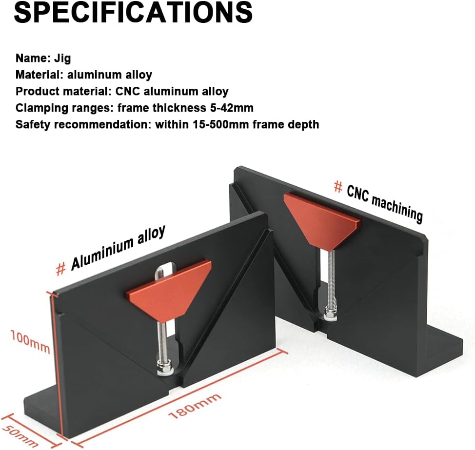 Right Angle Spline Jig Aluminum Alloy Picture Frames Der Dovetailing Slotting Dovetail Mortise Sawtable Trimmer Flip-Fit Woodworking