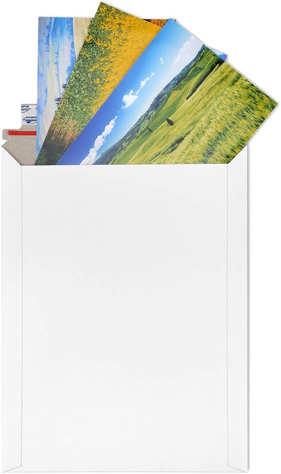 ValBox 9x11.5 Self Seal Photo Document Mailers 25 Pack Stay Flat White Cardboard Envelopes, 9.25 x 11.75 Inches - Image 3