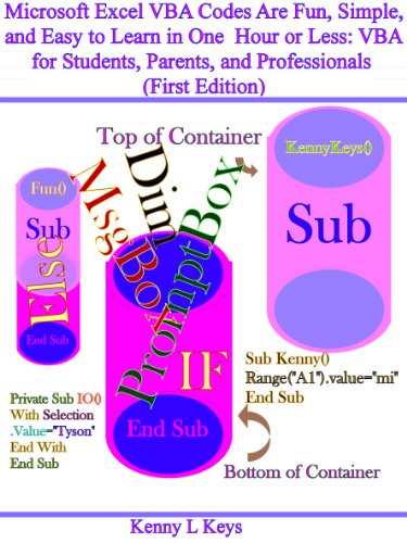 Microsoft Excel VBA Codes Are Fun, Simple, and Easy to Learn In One Hour or Less: VBA for Students, Parents, and Professionals (First Edition)