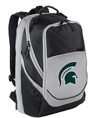 Michigan State University Backpack Laptop Computer Bag (Black & Gray)