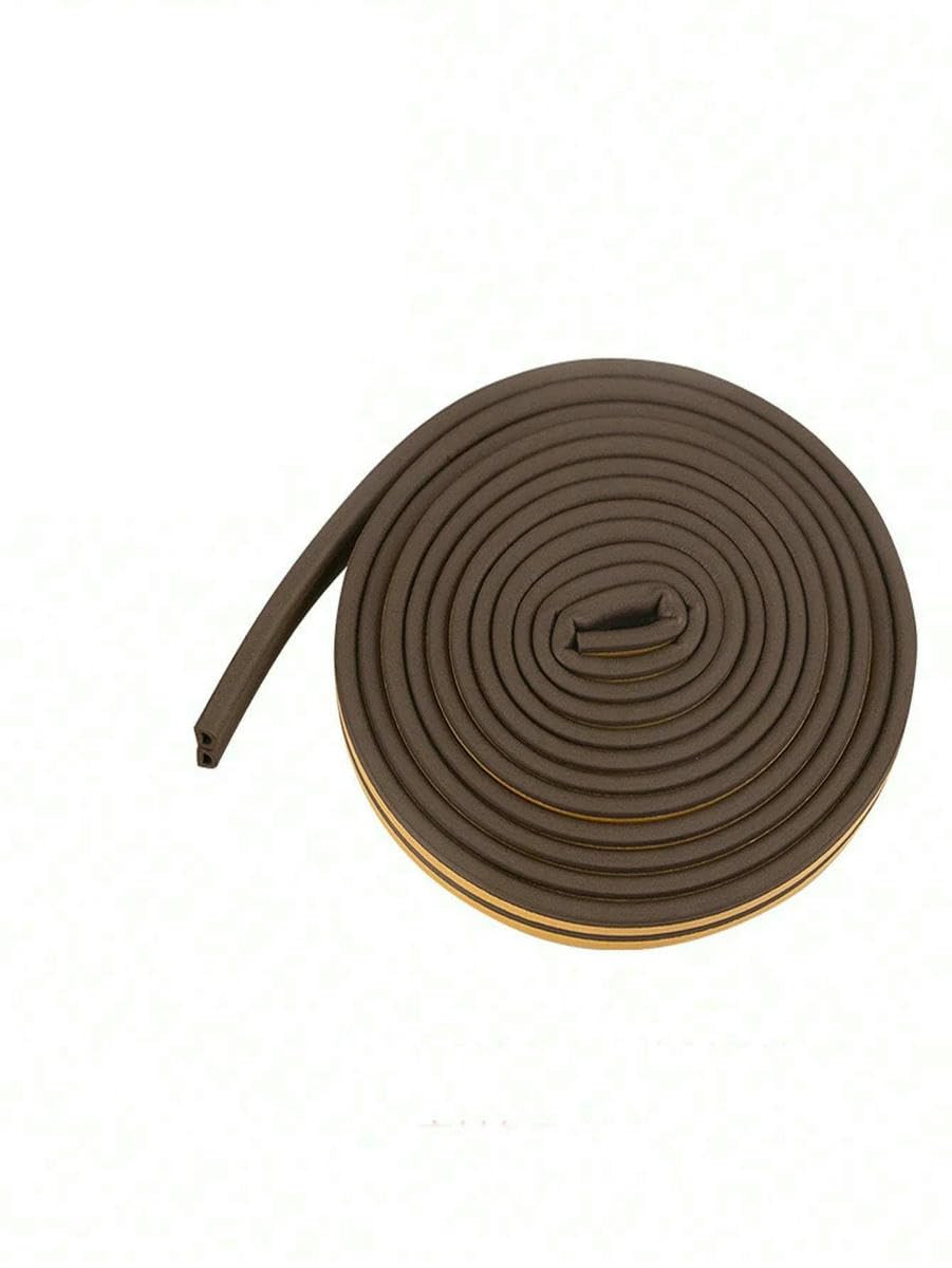 Yfshc Brown D Shape 5M 1 Piece Security Door Access Door Window Sealing Strip Weatherproof Anti-Collision Strip Sound Insulationself-Adhesive