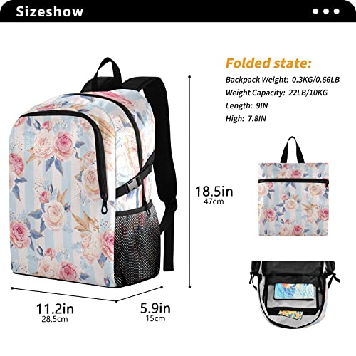 Cartable dos à sac Vnurnrn imperméable pliable et léger rose
