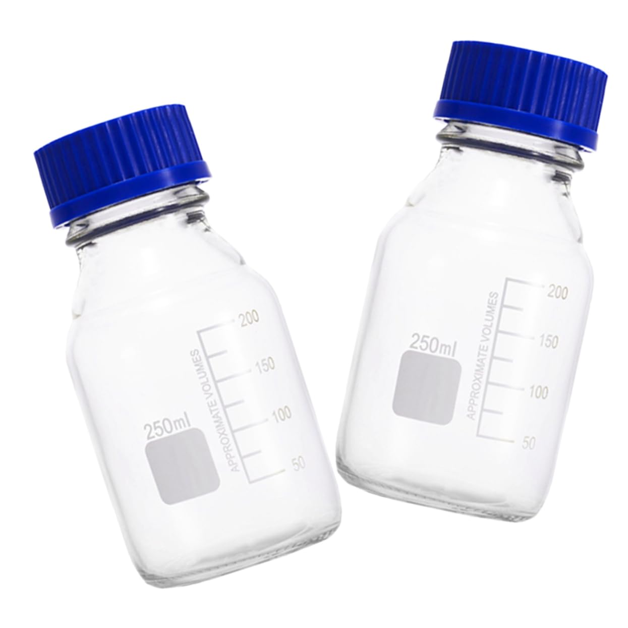 Ciieeo 3 Sätze Reagenzflasche Flaschen Für Chemische Reagenzien Graduierte Laborflasche Reagenzienflasche Mit Schraubverschluss Vorratsflaschen Probenflaschen Glas Transparent 2 Stück * 3