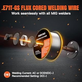 FEIFANKE Flux Core Welding Wire 0.8MM E71T-GS 1KG MIG Welding Wire Mild Steel Gasless Welding Wire Without Gas Self Shielded Stainless Steel Wire for MIG Welding Machines Spool Roll