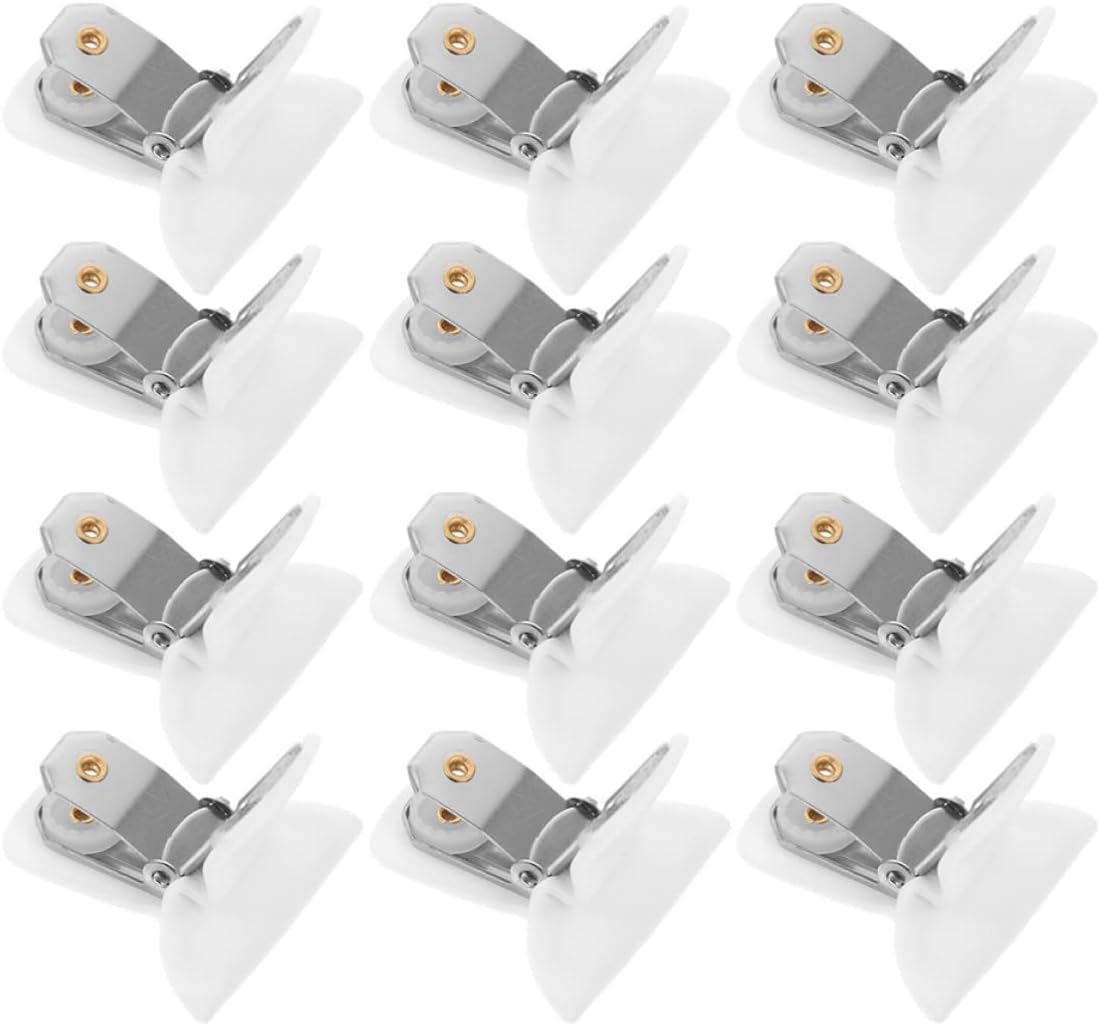 SEWACC 12pcs Padded Comforter Clips for Bedding and Bedroom White Metal