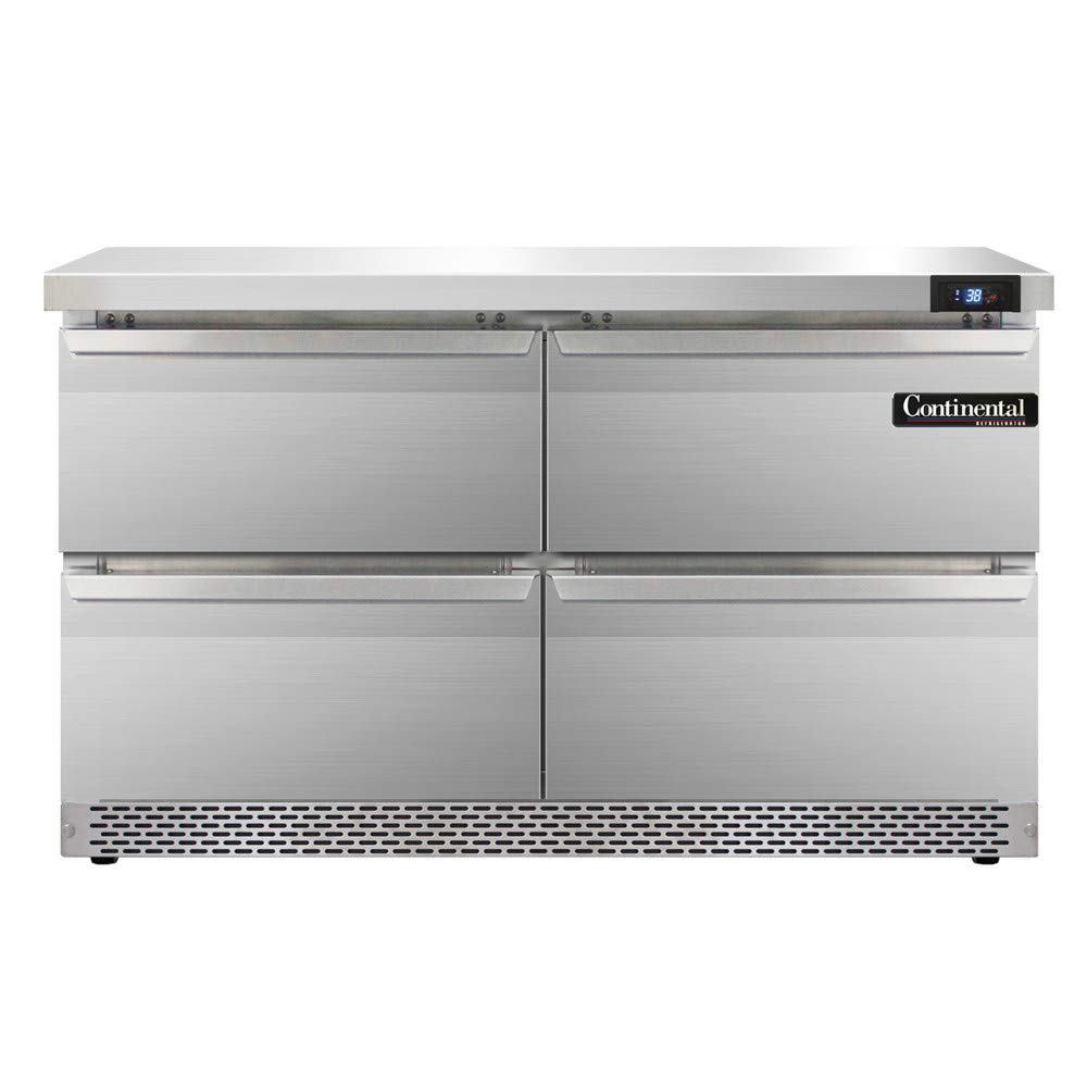 Two Section Work Top Refrigerator 48" W by Continental Refrigerator – Model SW48-FB-D