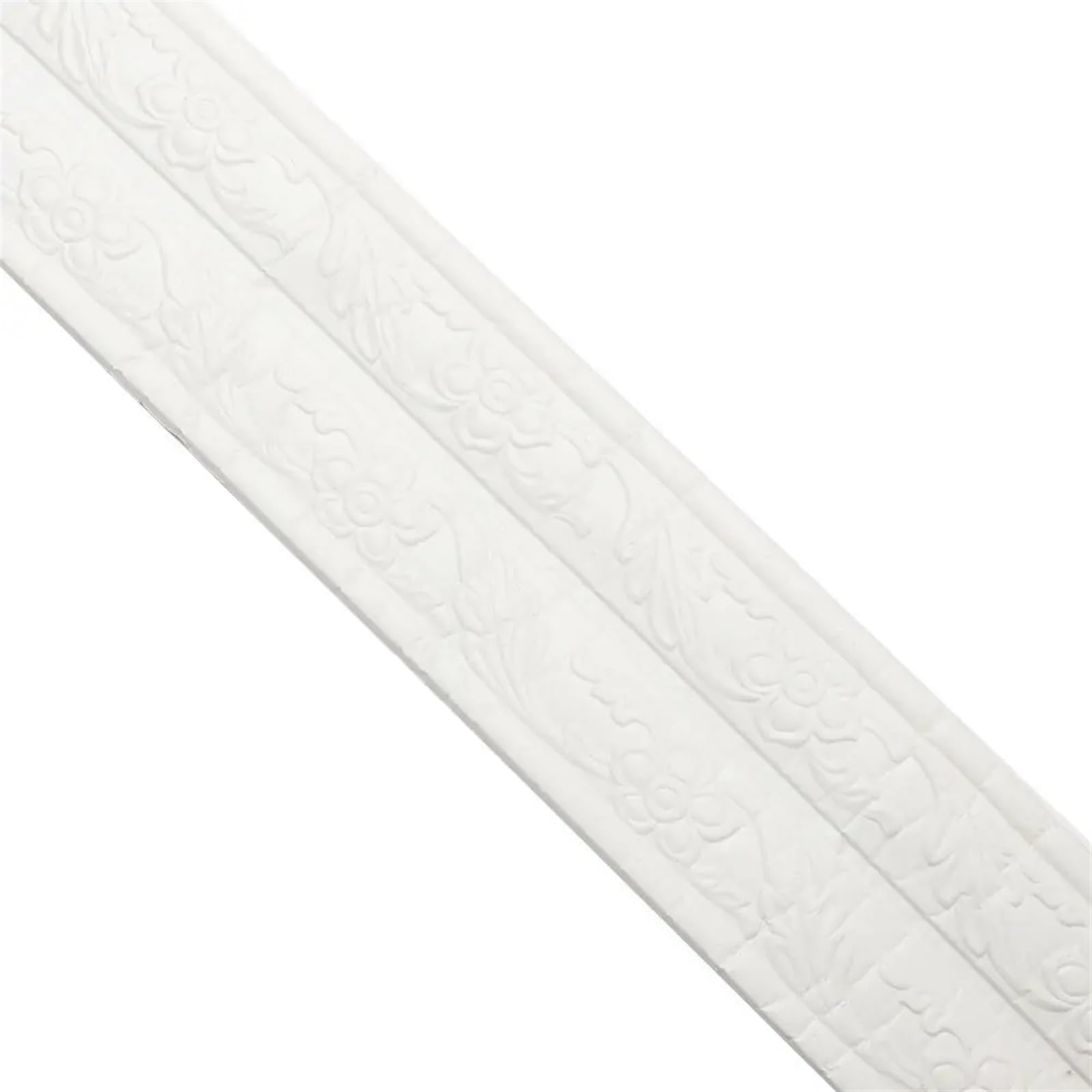 Yxinaer White Dado Rail Self Adhesive Adhesive Ceiling Decorative Strip Waterproof Wall Stickers Baseboard Wallpaper Home Decoration Border Skirting(White)