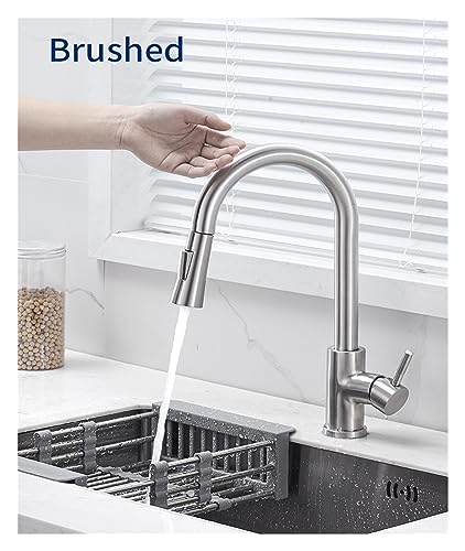 Robinet de cuisine sensoriel noir pour laver les grands plats sans éclaboussures - 8