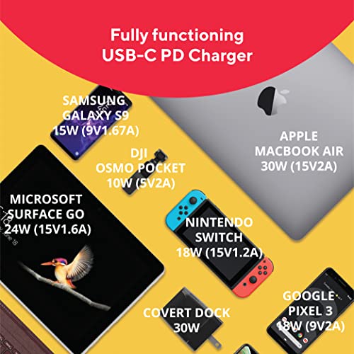 Genki Global Covert Dock For Nintendo Switch - Ultra Portable Dock And Usb-C 3.1 Cable For Tv Docking & Charging, Additional 3 Regional Adapters Included #TOP4