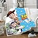 YKOUT Couverture Polaire De Toy Story 150X200Cm, Sherif Woody Buzz Lightyear Couverture en Peluche pour Bébé Jeter Canapé-Lit Couverture Literie pour Garçons Enfants Cadeaux