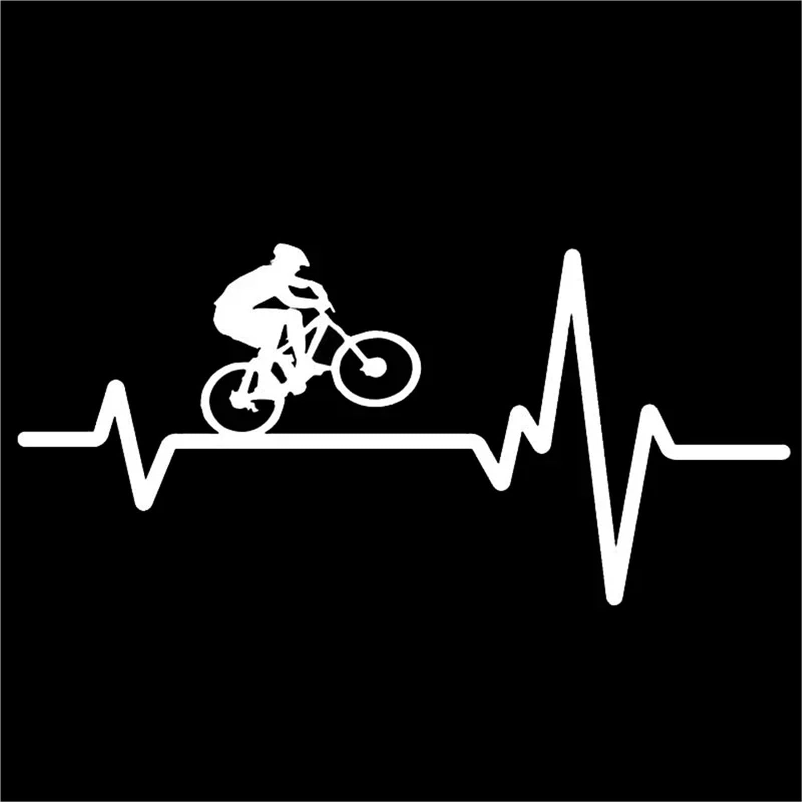 FGLFPXI Cycling Mountain Bike Helmet Heartbeat Car Sticker Automobiles Motorcycles Exterior Accessories Decals