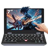 Rumtuk 7,0-Zoll Touchscreen Mini-Laptop, Celeron N100 (bis zu 3,4 GHz), 16GB RAM DDR4, 1T SSD, Webcam, Ganzmetall, Ultraleicht & tragbar- PC Notebook für Arbeit, Studium und Unterhaltung, Schwarz
