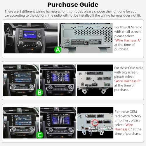 JOYING Car Radio for Honda Civic 2016-2021 Android 13 Car Stereo 9 Inch Head Unit with Carplay & Android Auto, Mirror Link, GPS Navigation, Bluetooth 5.0, Volume Knob(JY-HT145N4) by JOYING - Used condition - Image 4