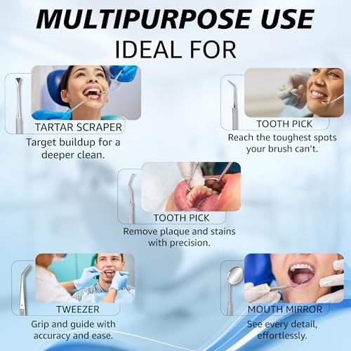 5pcs Hygiene Dental Scaler Edelstahl Zähne Reinigung Kit Hygiene Platte Haken Scaler Schaber für den professionellen Einsatz