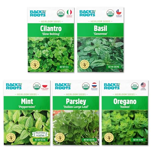 Back to The Roots Organic Herb Seeds Variety (5-Pack)