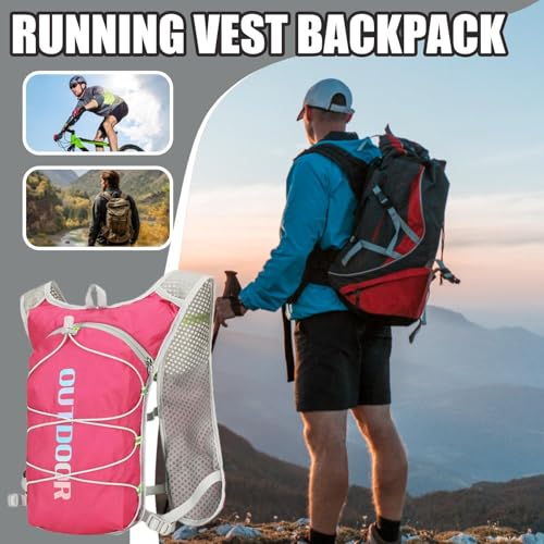 Mochila de hidratación impermeable chaleco de agua transpirable para running y trail 2