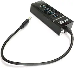 HUB USB 3.0 com 4 Portas e Led Indicador Exbom UH-30