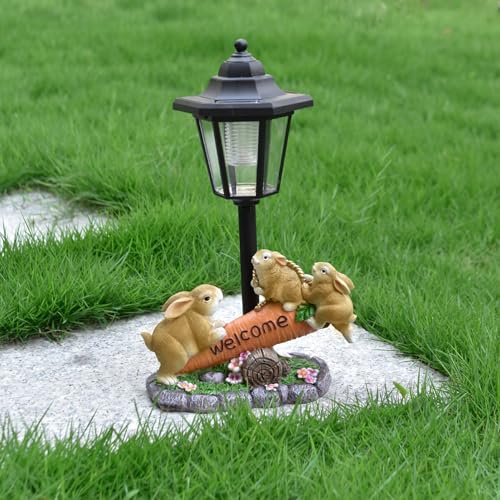 Statue de lapin de jardin en résine haute finition - 4
