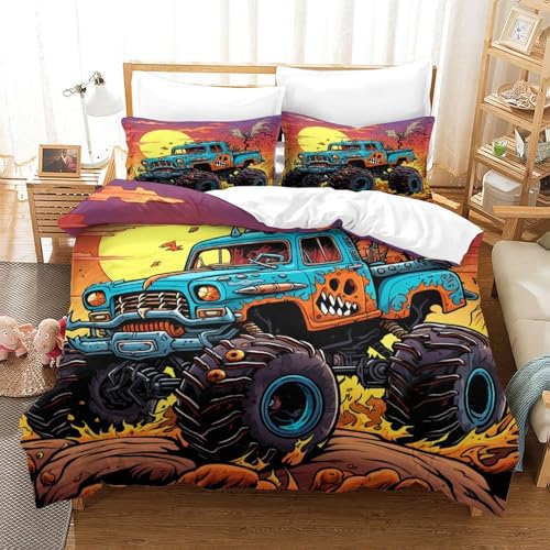 Housse de couette motocross 3D en microfibre résistante avec fermeture éclair - 3