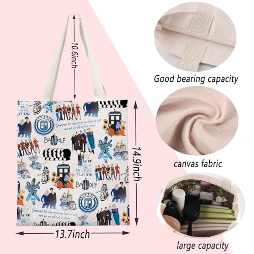 Bolso tote inspirado en la serie Dr. Who: Caja azul de la policía, regalo para fans del 11.o Doctor miniatura 4
