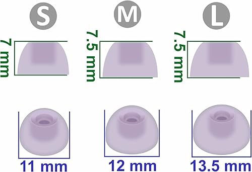 Miniatura 3 de Puntas de oído compatibles con auriculares Galaxy Buds 2, 6 pares de tamaños SML de silicona suave, almohadillas de repuesto compatibles con Galaxy