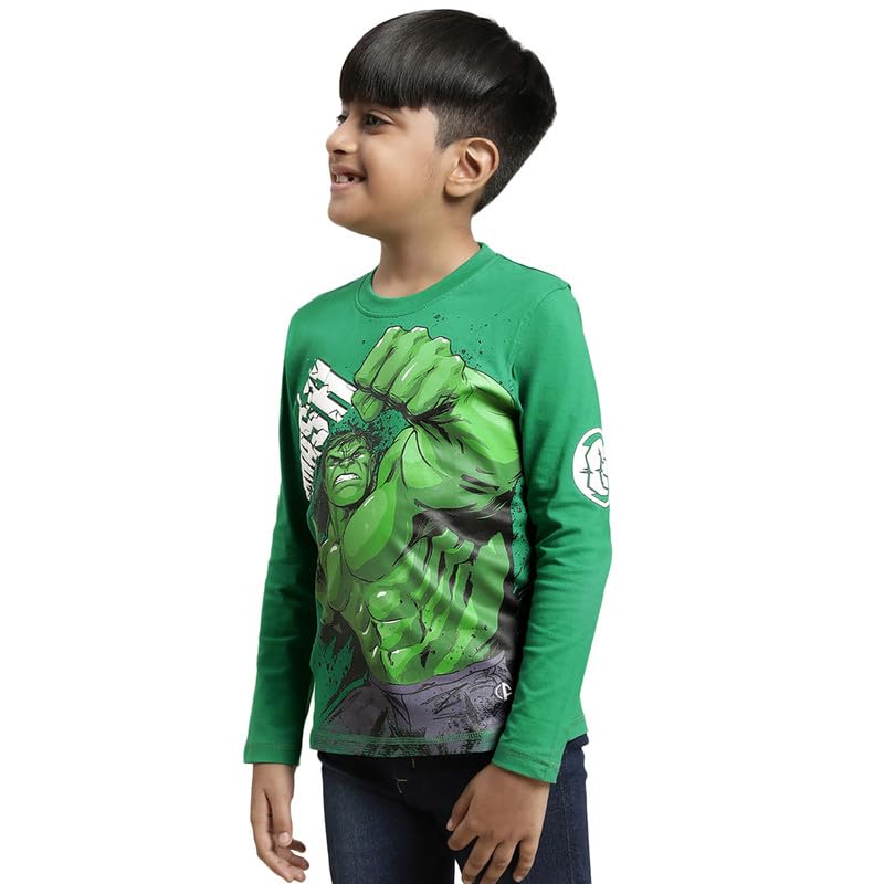 Image of Kidsville Spiderman Printed Regular Fit Orange Cotton Boy's T-Shirt