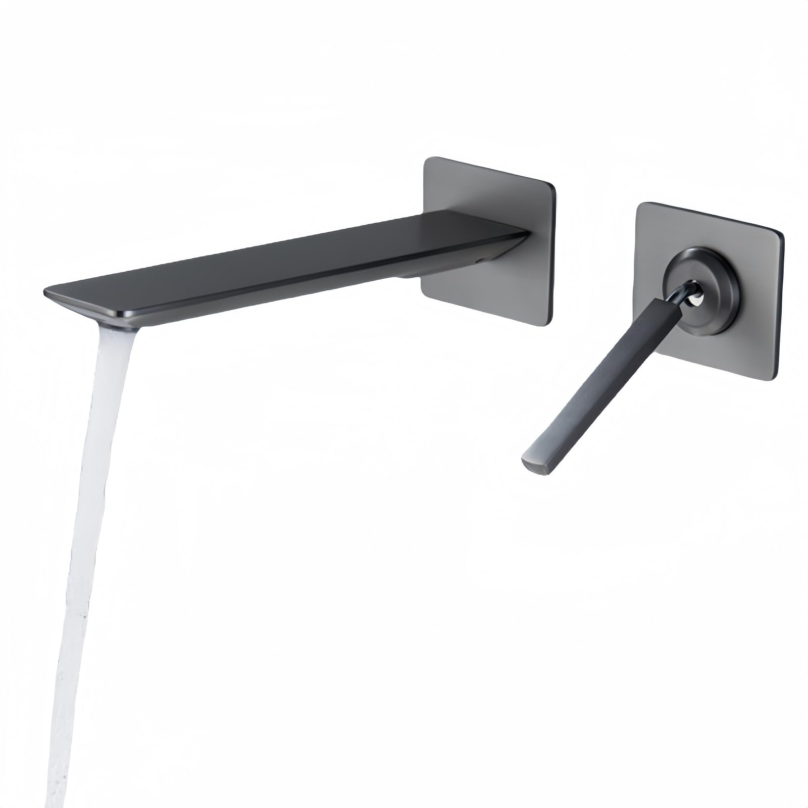 ZYCHSJXA Copper Wash Hot and Cold Control Water Outlet Basin Concealed Faucet (Grey)