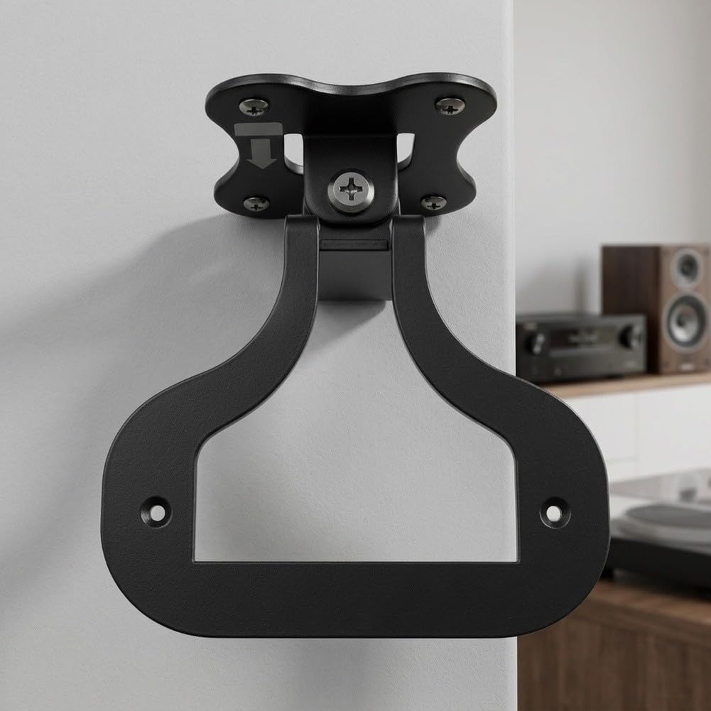 para soporte Pared para acero Enchant para altavoz Inclinable(Black)