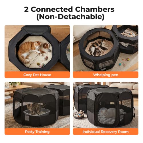 Image of 2-in-1 Dog Playpen, Portable Cat Playpen, No Assembly