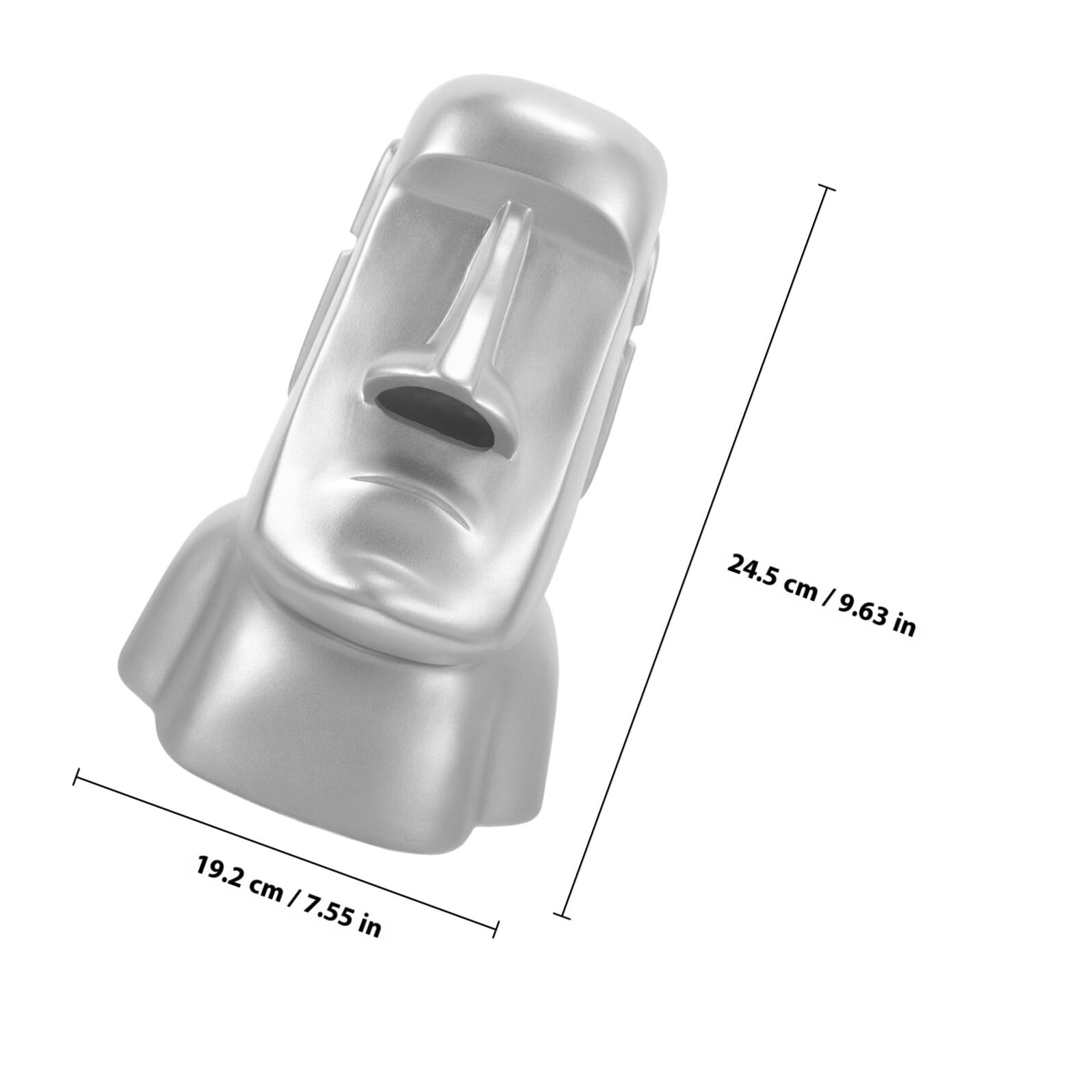 MAGICLULU Supporto per Cuffie da Tavolo in Resina Statua Moai Decorativa, Porta Cuffie e Accessori per Scrivania, Design Compatto per Ufficio e Casa, Supporto Decorativo Elegante
