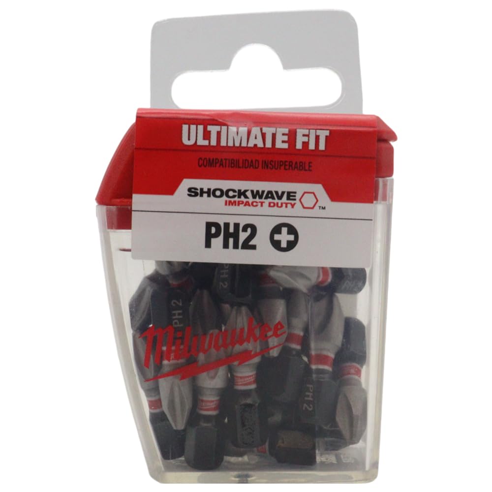 Milwaukee 48-32-4604#2 Phillips Shockwave Insert Bit Contractor (25-Pack)