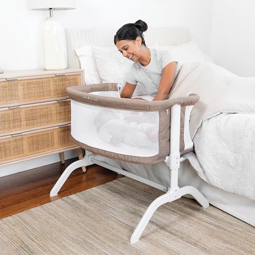 Image of Baby Delight Beside Me Serenity Bassinet, Mocha Tweed
