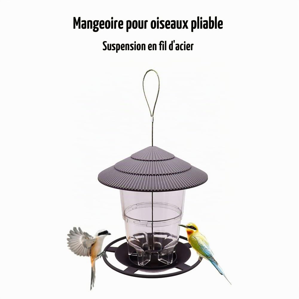 Taoying Mangeoire pour Oiseau,extérieur Mangeoire Lanterne Oiseaux, imperméable, Suspendue Convient pour la Cour de la Maison