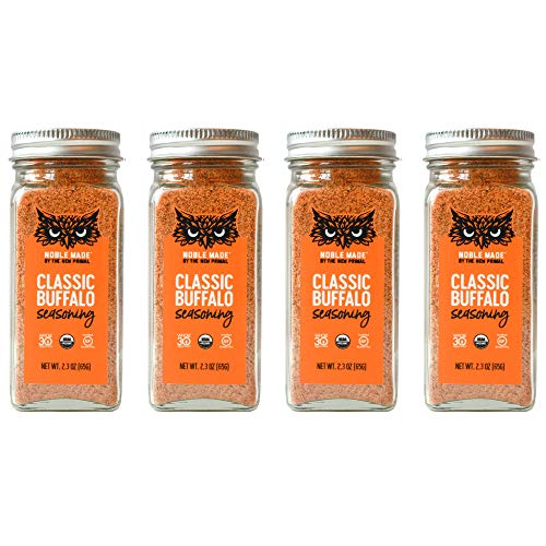The New Primal Noble Made by Seasoning Spice & Dry Rub, USDA Organic, Whole30, Gluten-Free, Paleo & Keto Friendly,Classic Buffalo, 4 Count