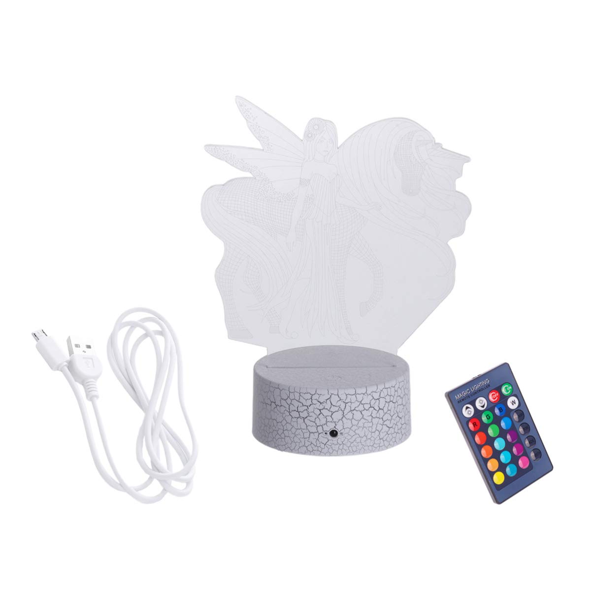 Veilleuse licorne 3D veilleuse de nuit usb pour rassurer les enfants au moment du coucher