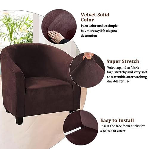 EURHOWING Velvet Tub Chair Slipcover - Image 2