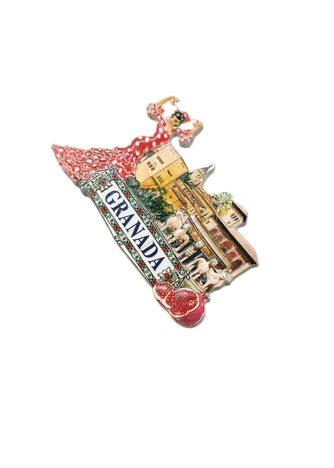 Magnete 3D Granada Spagna Frigorifero Viaggio Souvenir Collezione Regalo Casa Cucina Decorazione Magnetico Adesivo Magnete Frigorifero Magnete
