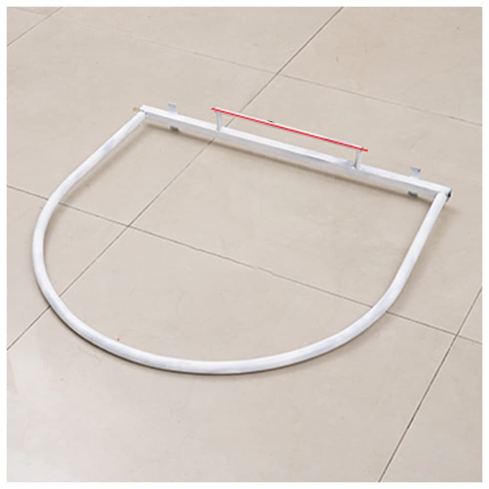 GLDYTVF U-Shaped Curtain Rod for Changing Rooms Clothing Stores & Bathrooms - Corner Shower Rod with Rings 100x1 cm Ideal for Privacy in Locker Rooms