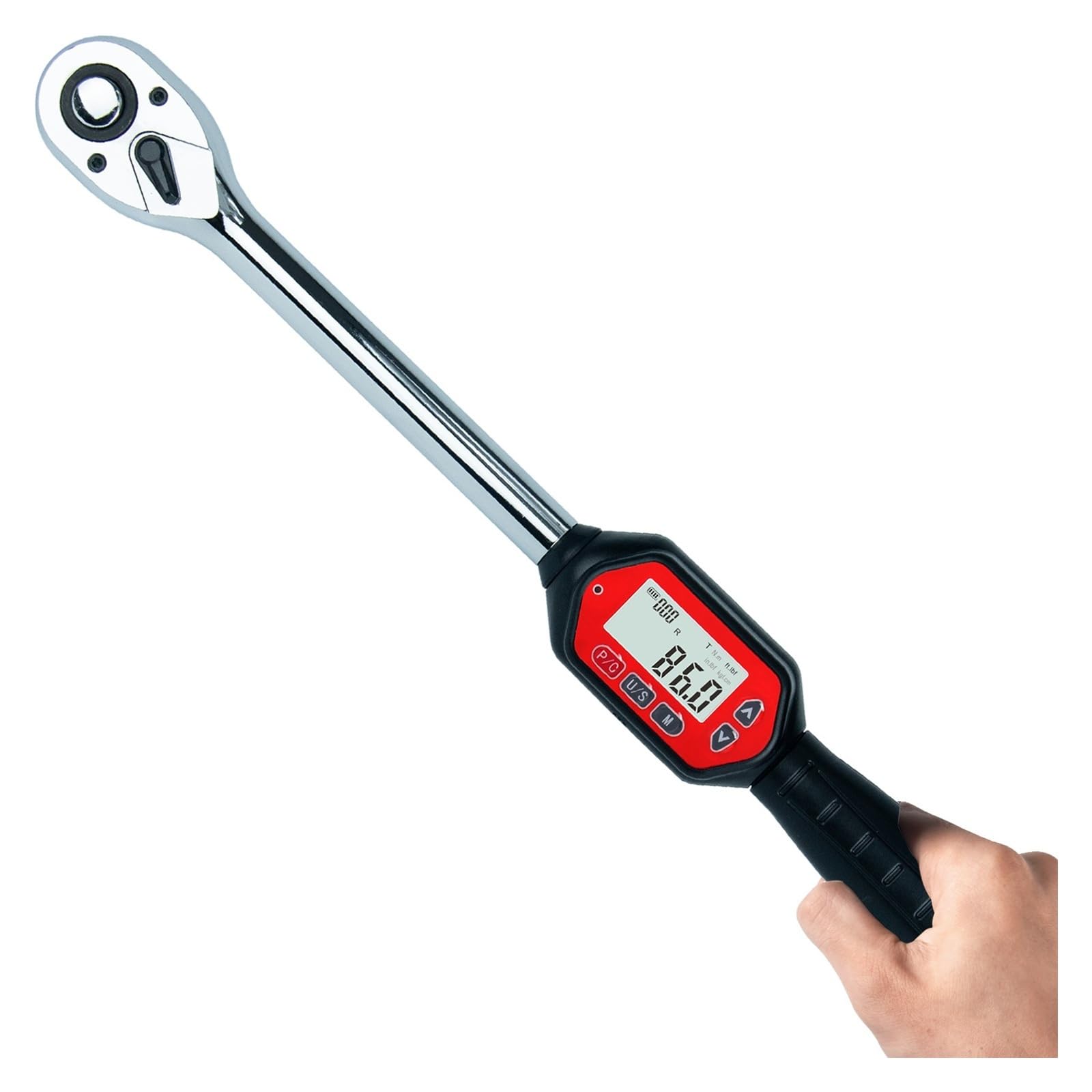 Klucz dynamometryczny cyfrowy 1/2 cala, 4-135 Nm, 2,9-99,6 ft-lbs z brzęczykiem i diodą LED, Kalibrowana dokładność