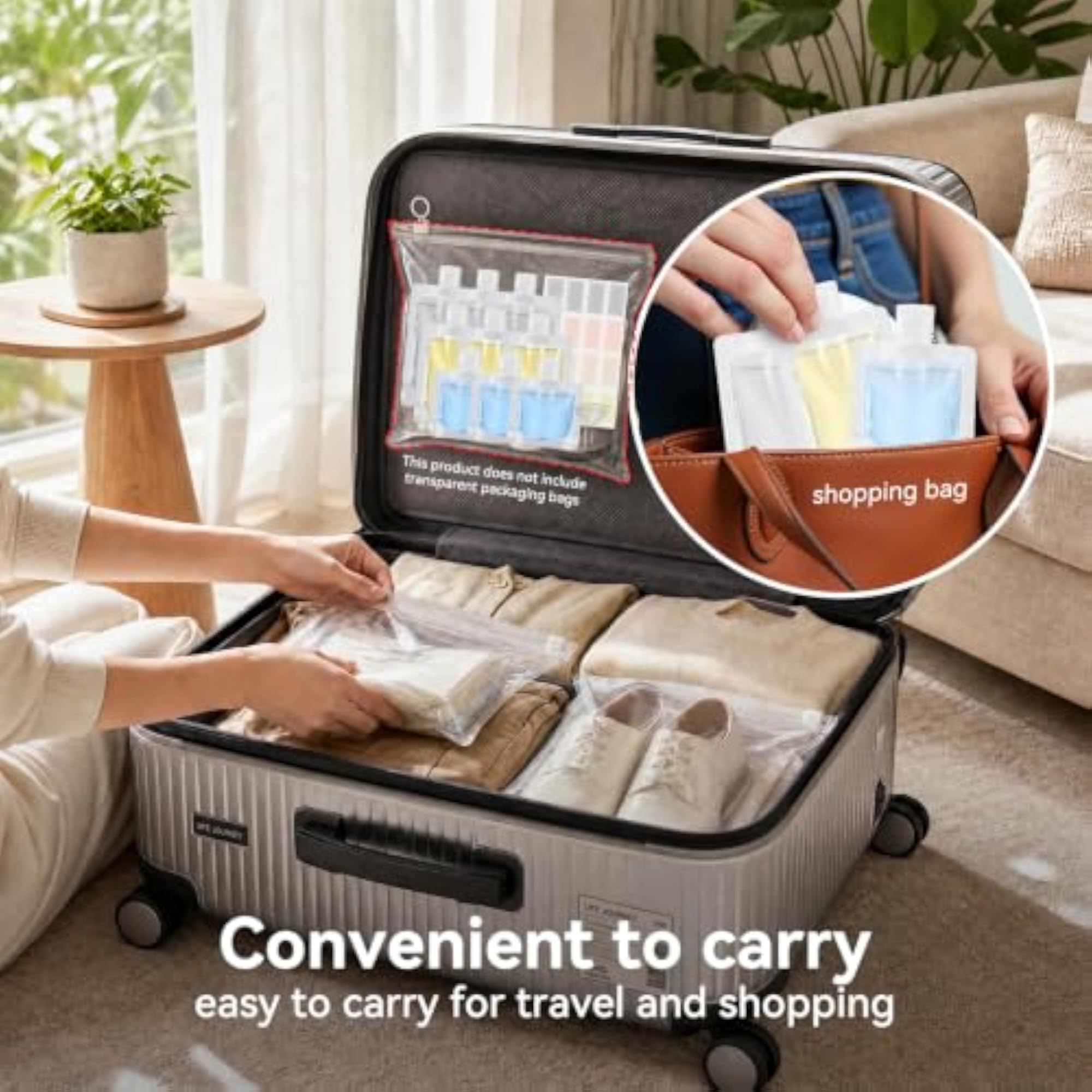 9PK Clear Travel Pouches for Toiletries